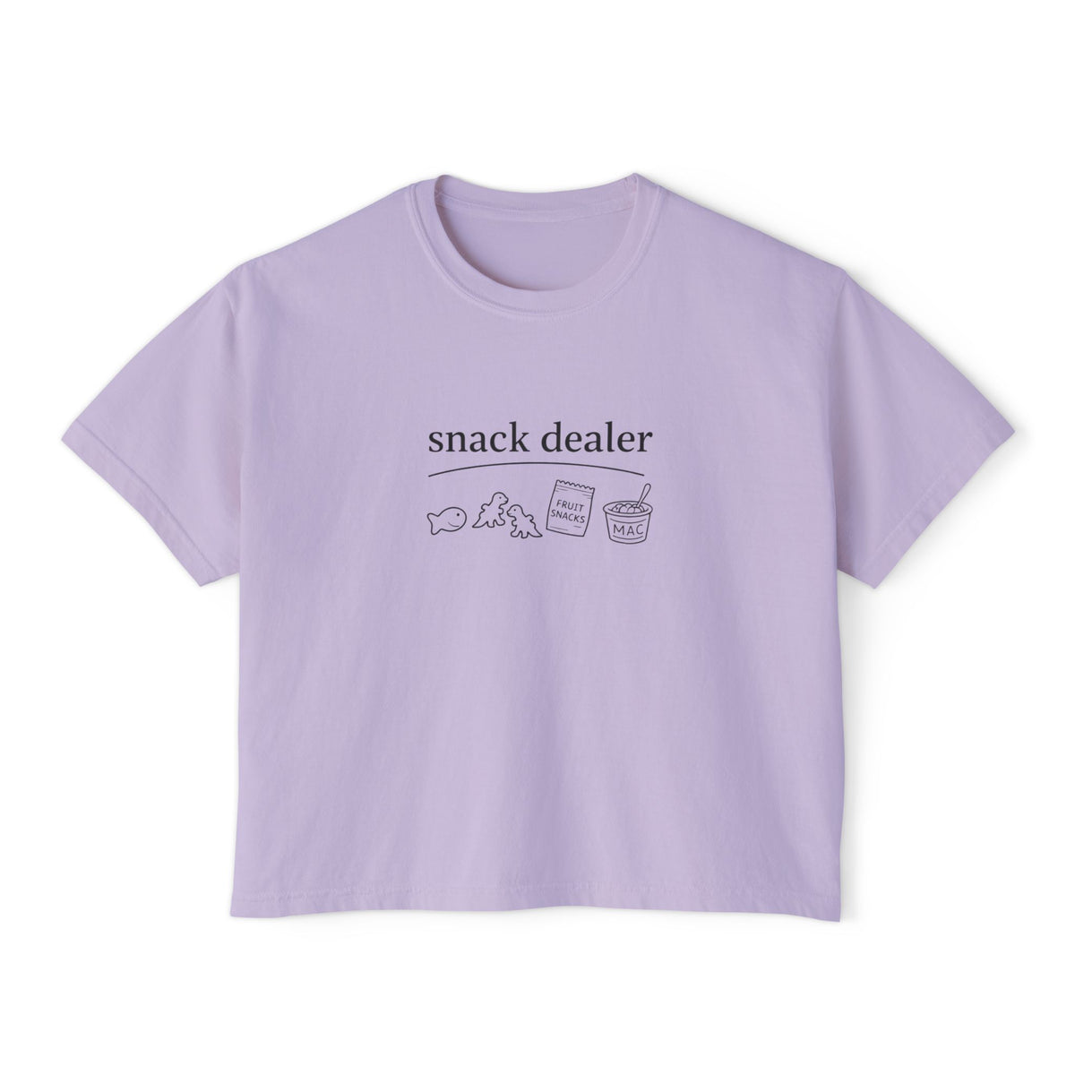 Snack Dealer Womens Boxy Crop Tee
