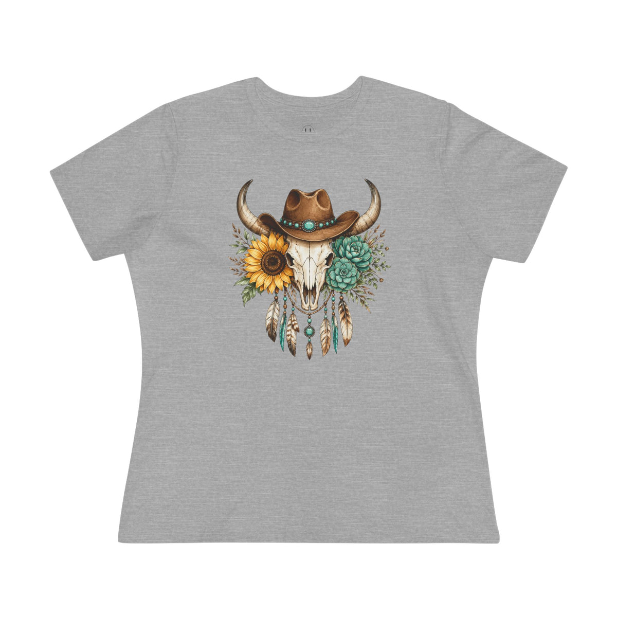 Cow Skull Floral Tee