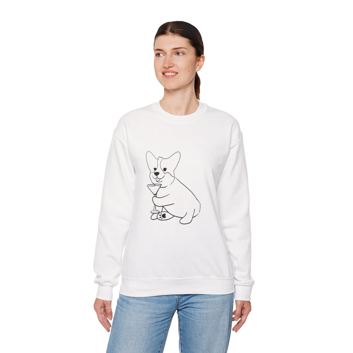 Corgi Cocktail Crewneck Sweatshirt