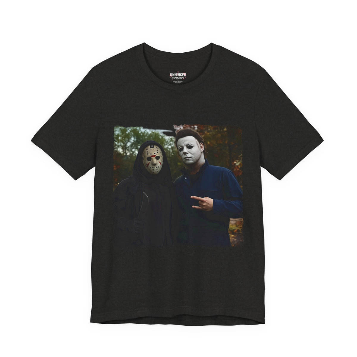 Horror Mask Duo Halloween Graphic Tee