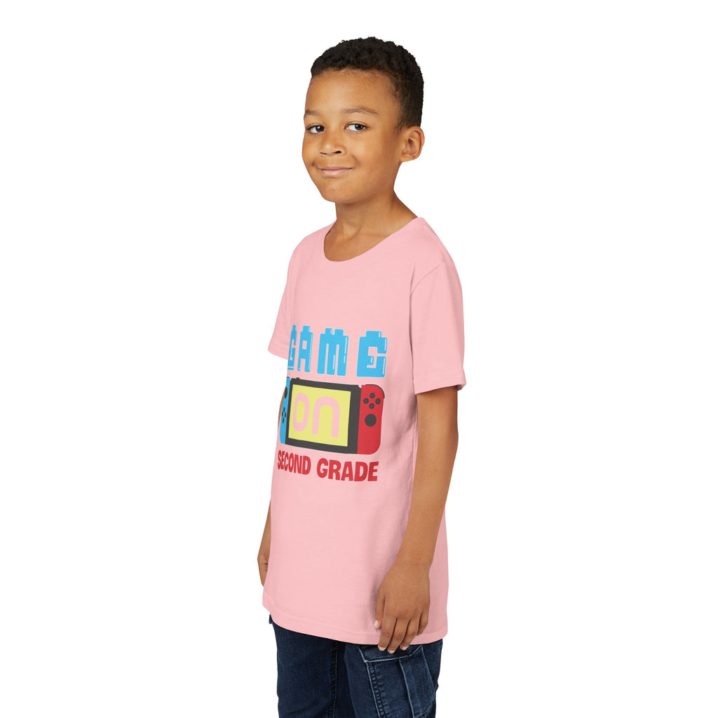 "Game On" Second Grade Gamer Shirt (Custom Name)