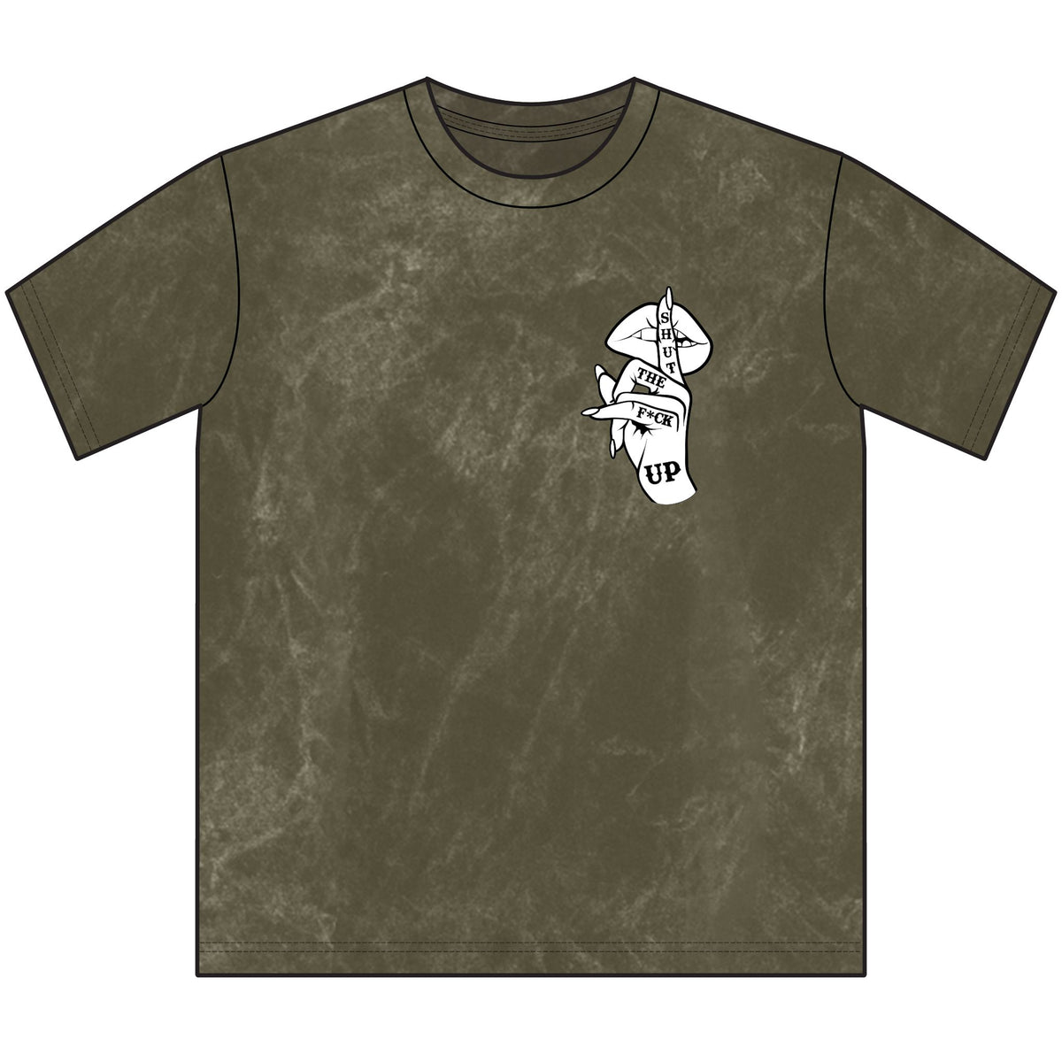 'Shut The F Up'  Mineral Wash Graphic Tee
