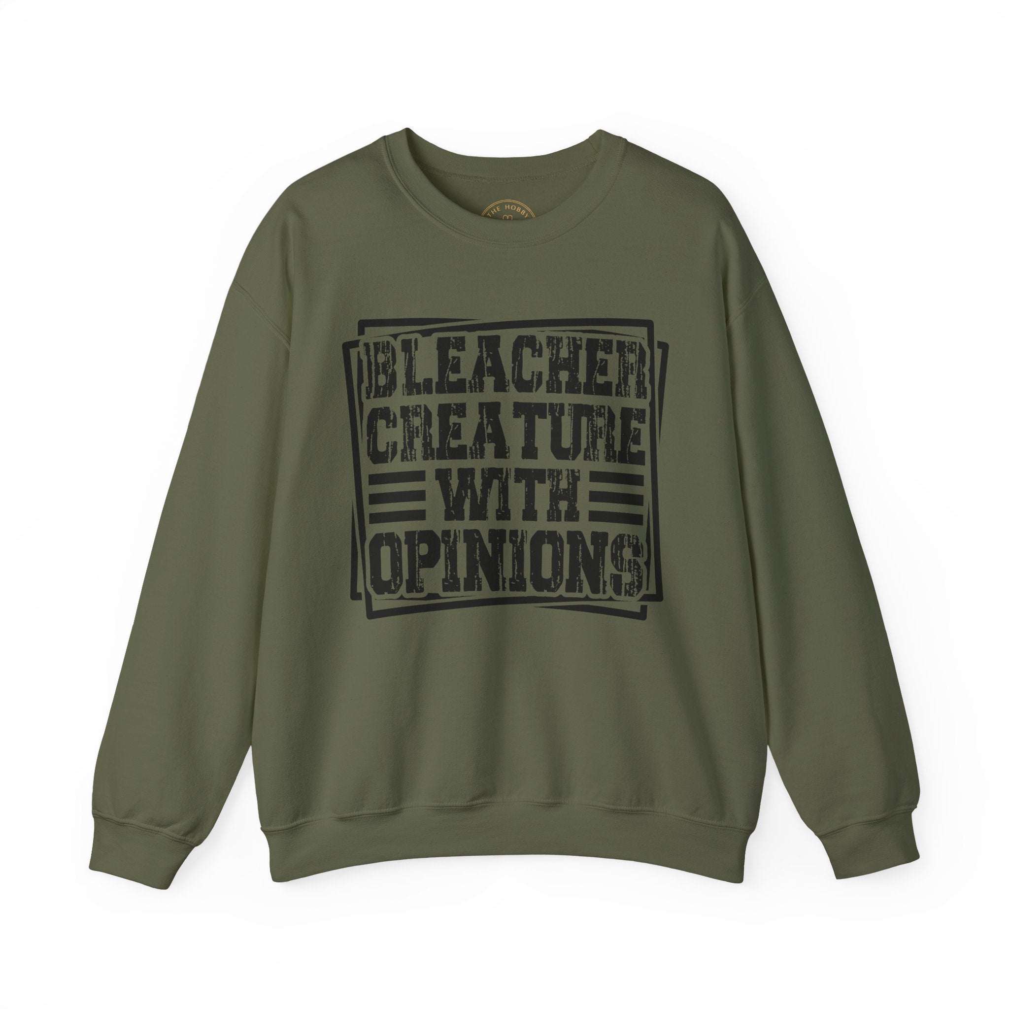 "Bleacher Creature With Opinions" Vintage-Style Crewneck