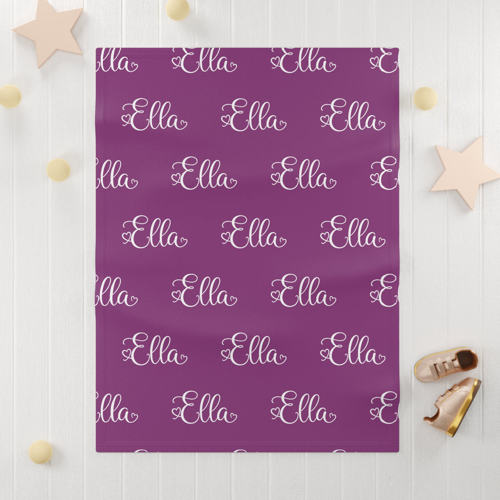 Personalized Baby Blanket  Fleece Throw, Soft Nursery Blanket for Newborns & Baby Shower Gift (any color, any name, any font)