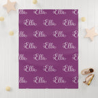 Personalized Baby Blanket  Fleece Throw, Soft Nursery Blanket for Newborns & Baby Shower Gift (any color, any name, any font)