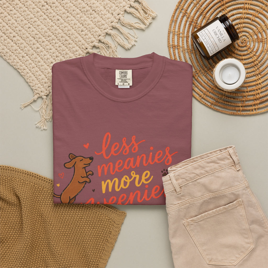 Less Meanies More Weenies Dachshund Graphic T-Shirt