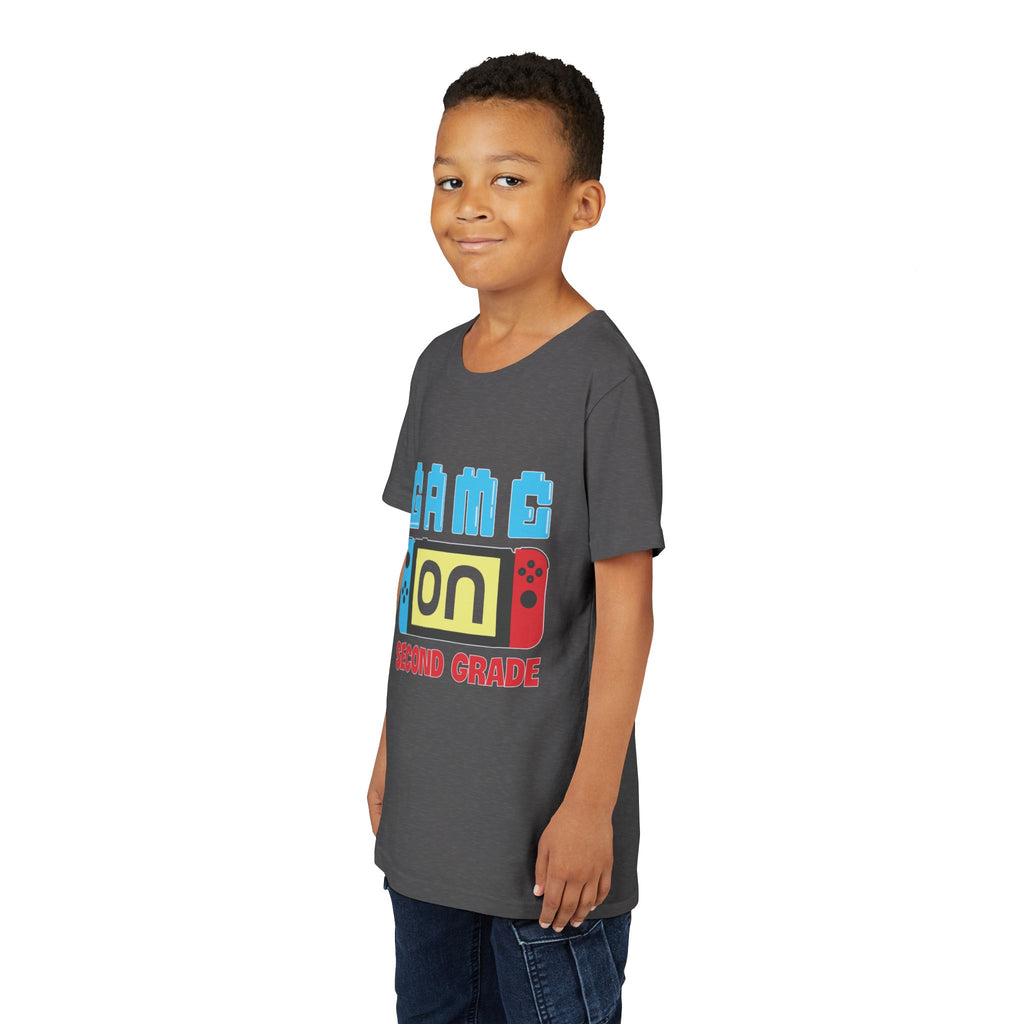 "Game On" Second Grade Gamer Shirt (Custom Name)