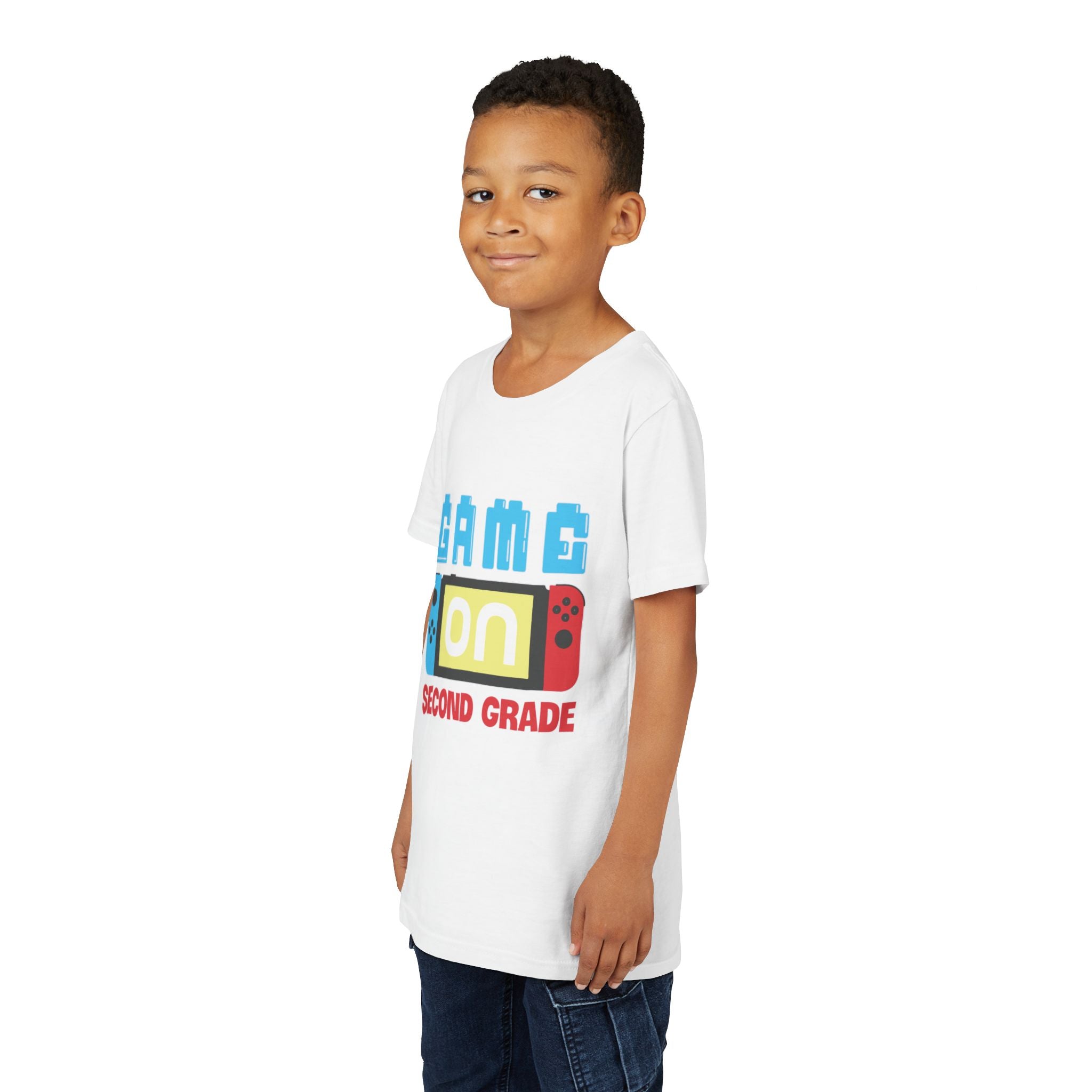 "Game On" Second Grade Gamer Shirt (Custom Name)