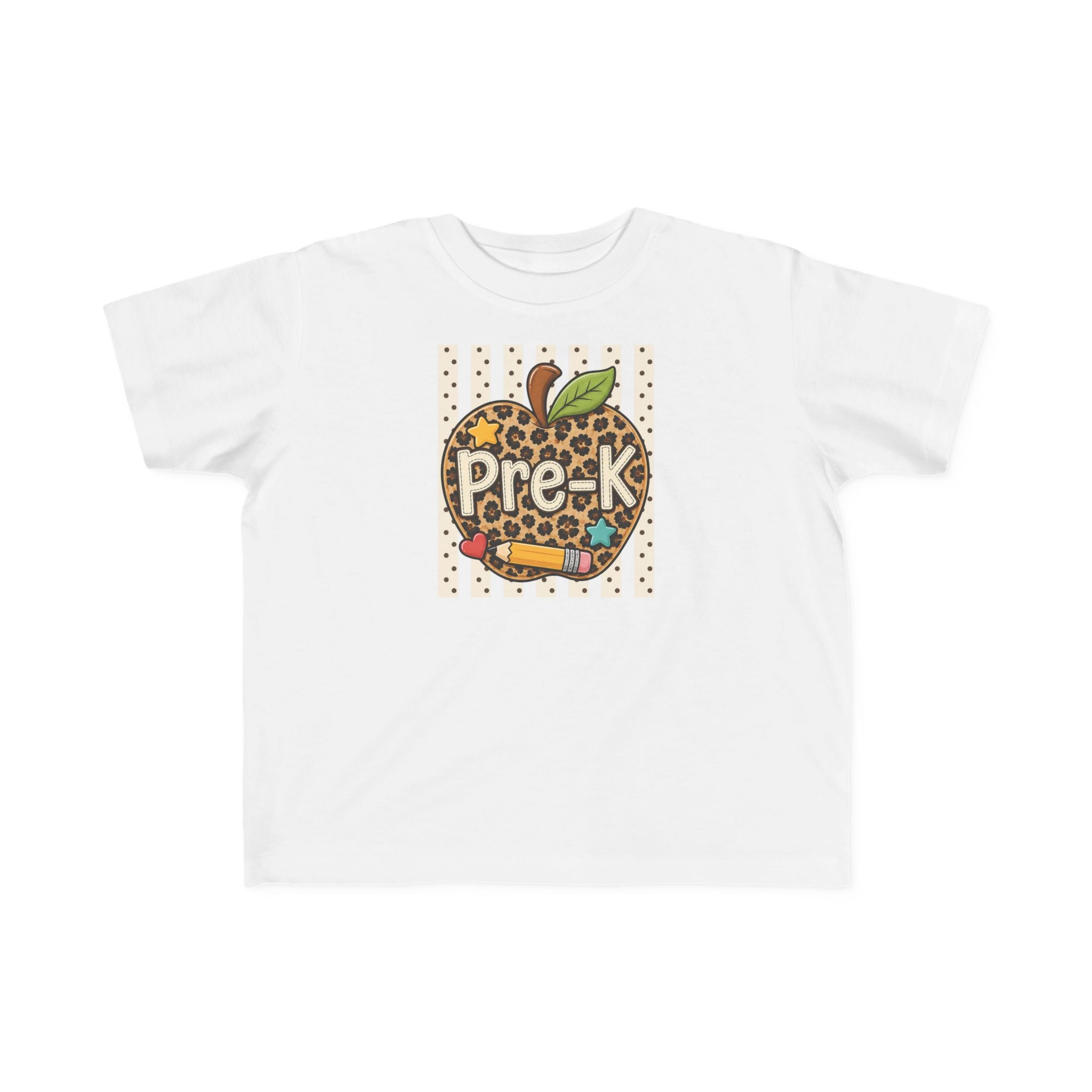 Pre-K Leopard Apple Toddler Tee