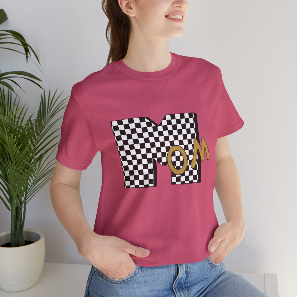 Checkerboard 'Mom' Graphic Tee