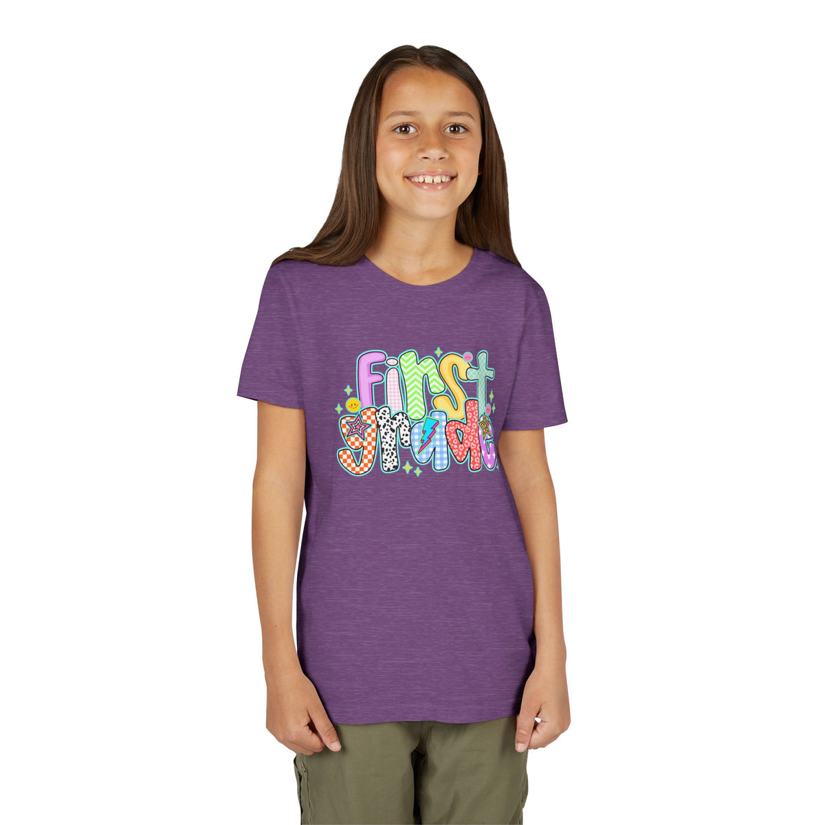1st grade back to school doodle Youth Graphic Tee