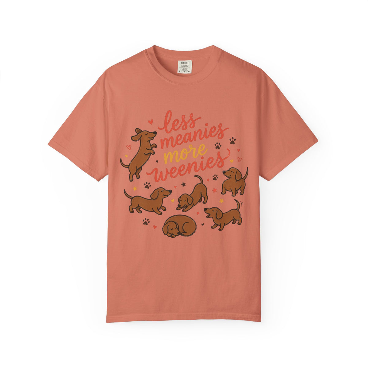 Less Meanies More Weenies Dachshund Graphic T-Shirt
