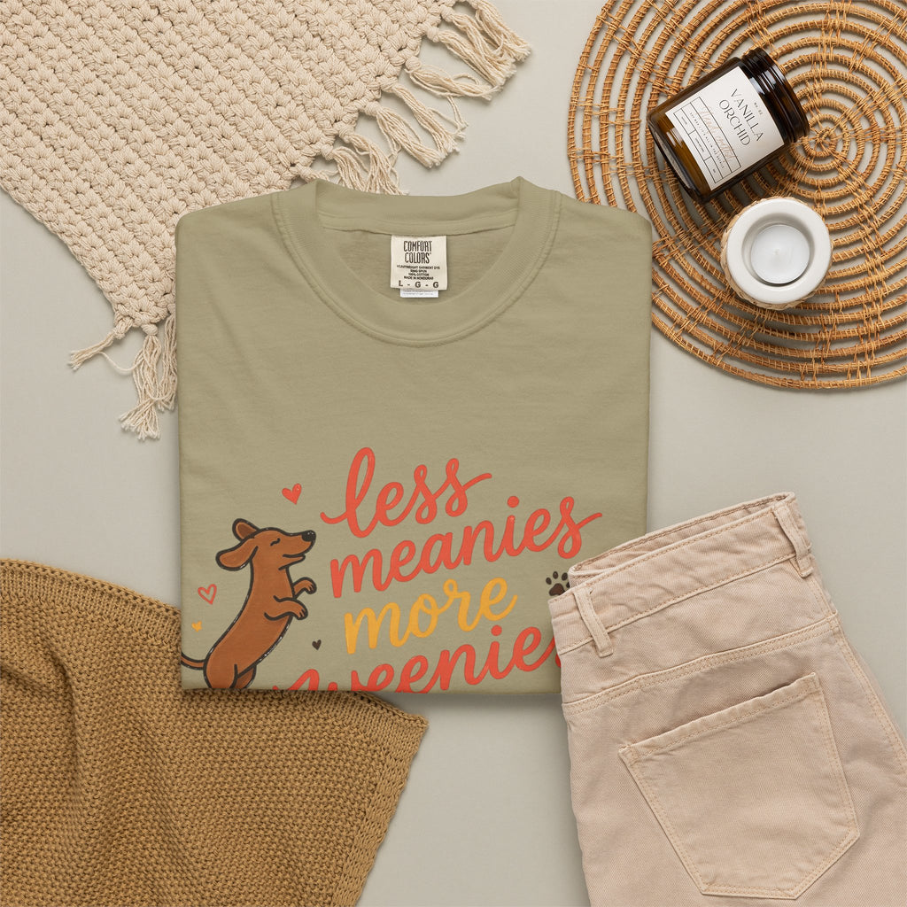 Less Meanies More Weenies Dachshund Graphic T-Shirt