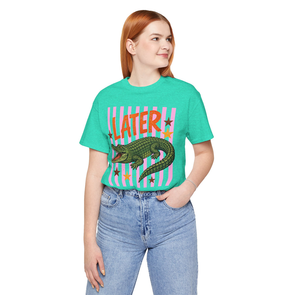 Later Alligator Graphic T-Shirt – Retro Crocodile Graphic Tee