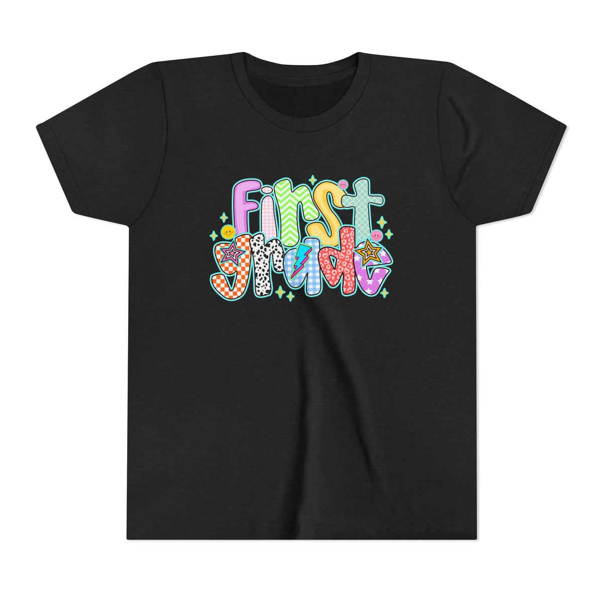 1st grade back to school doodle Youth Graphic Tee