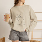 Cat Minimalist Crewneck Sweatshirt