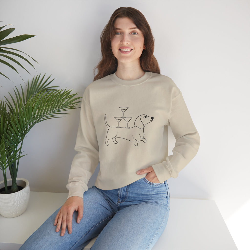 Dachshund Cocktail Crewneck Sweatshirt