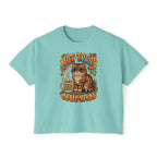 Not Today Human Cat Graphic Womens Boxy Tee