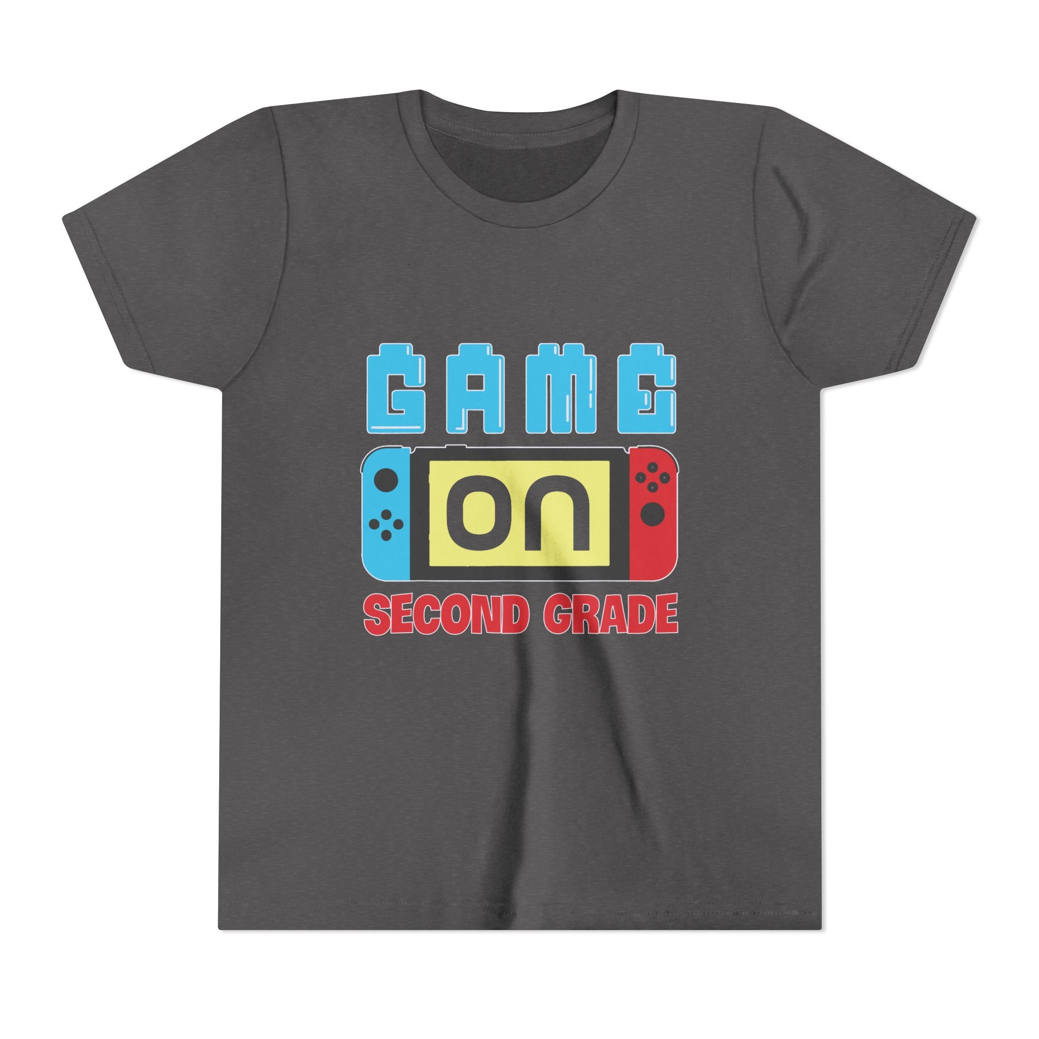 "Game On" Second Grade Gamer Shirt (Custom Name)