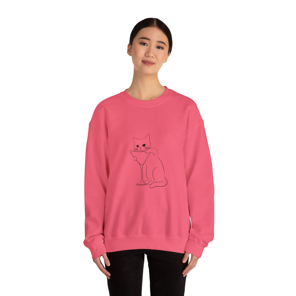 Cat Minimalist Crewneck Sweatshirt