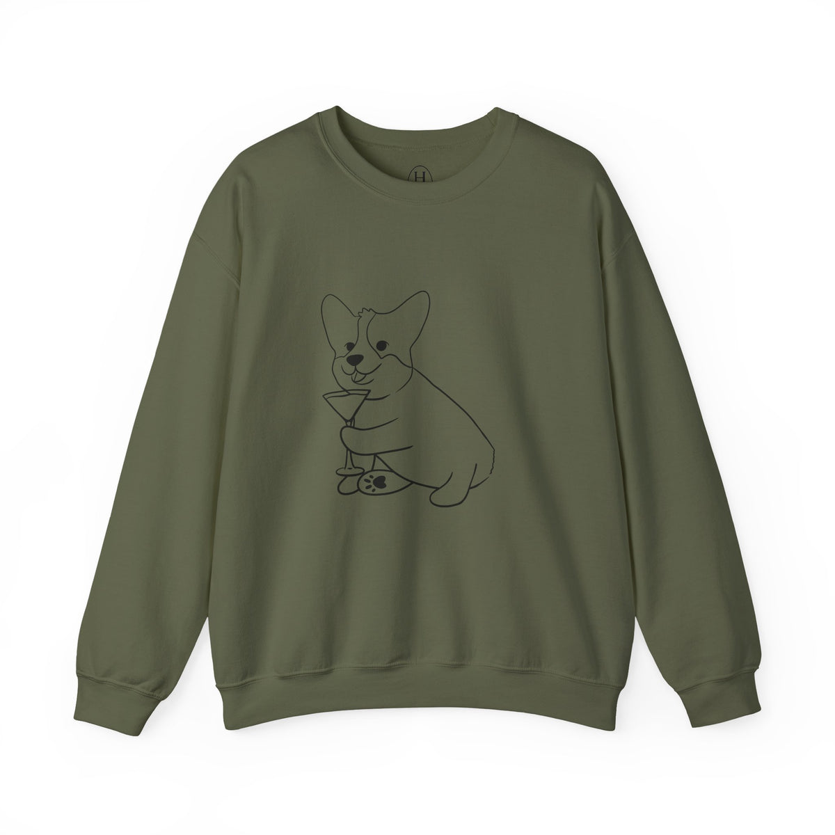 Corgi Cocktail Crewneck Sweatshirt