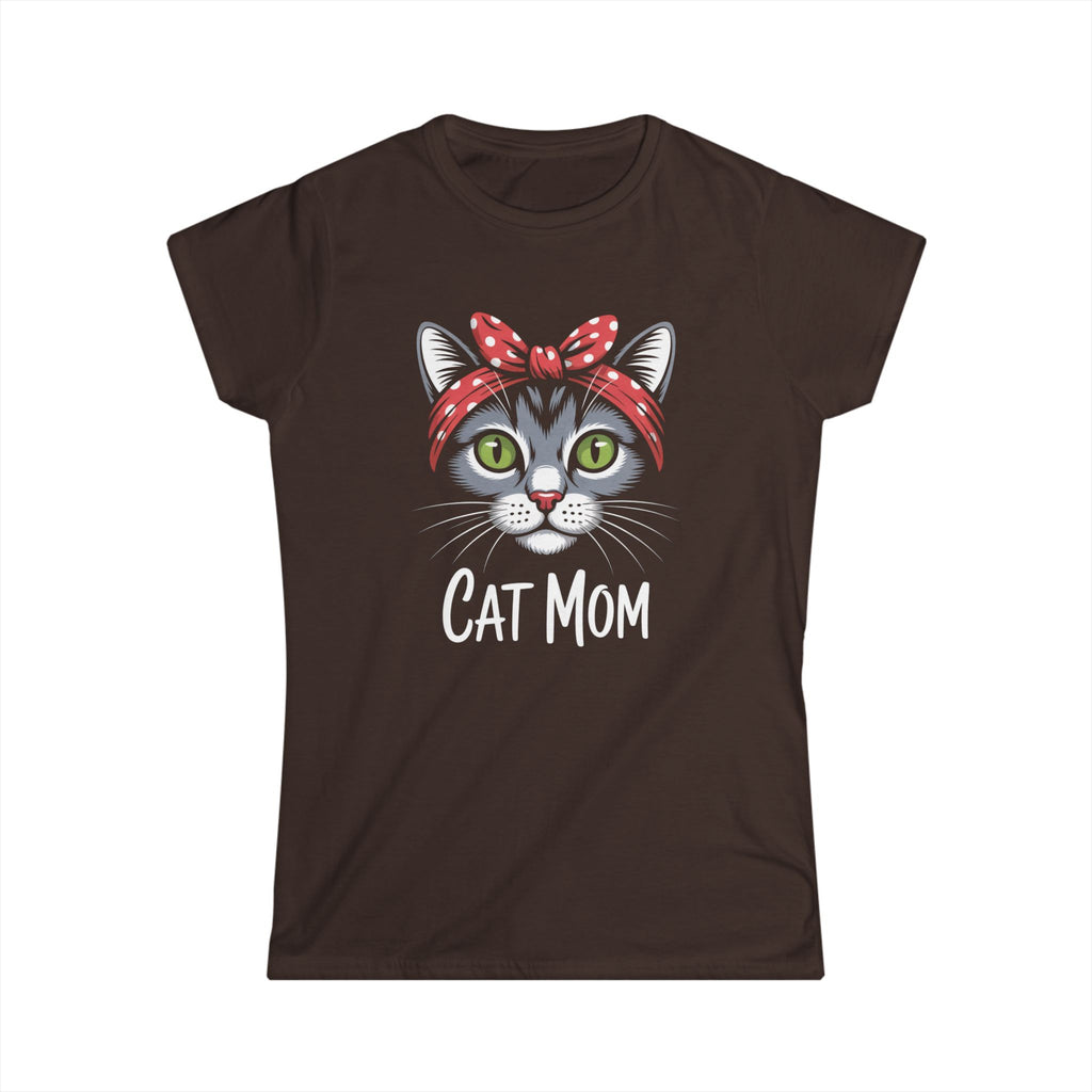 Cat Mom Womens T-Shirt