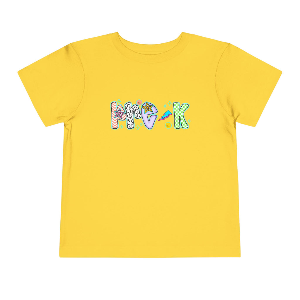 Pre-K back to school doodle script Toddler Graphic Tee