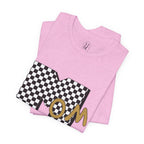 Checkerboard 'Mom' Graphic Tee