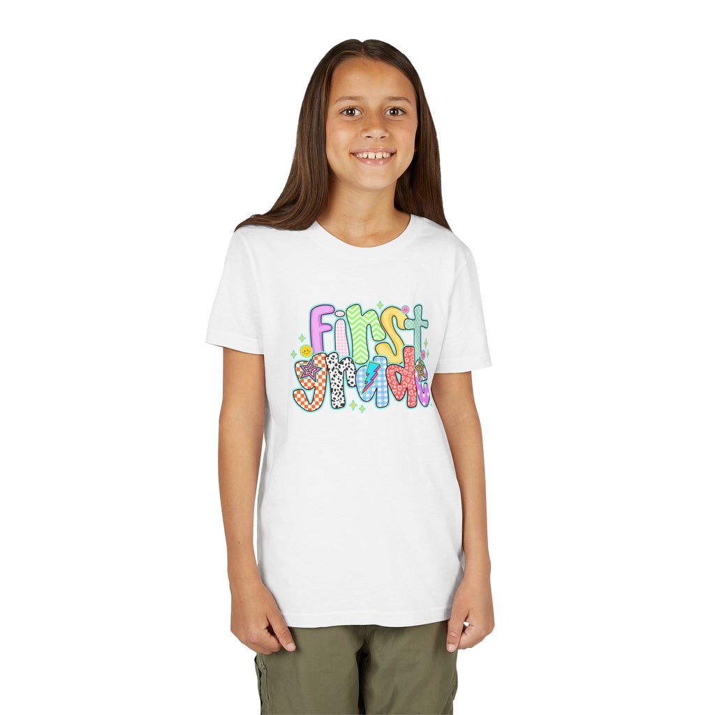 1st grade back to school doodle Youth Graphic Tee