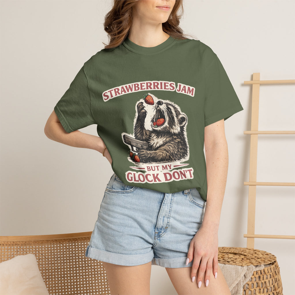 “Strawberries Jam But My Glock Don’t” Graphic T-Shirt
