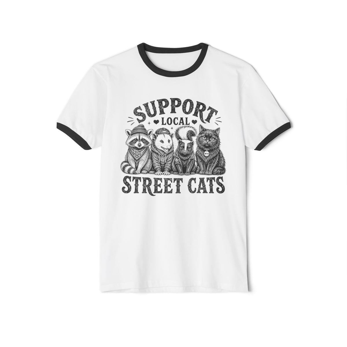 Support Local Street Cats Ringer T-Shirt