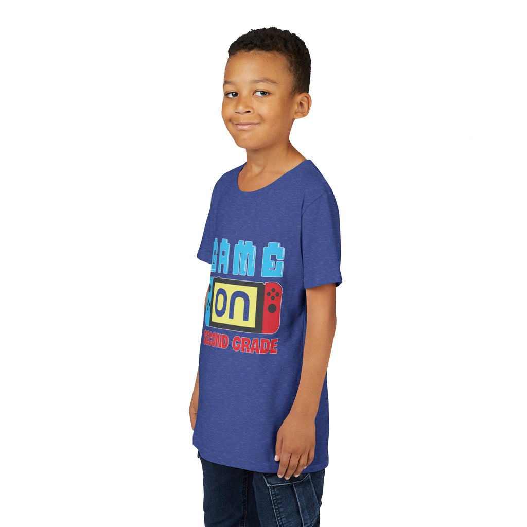 "Game On" Second Grade Gamer Shirt (Custom Name)