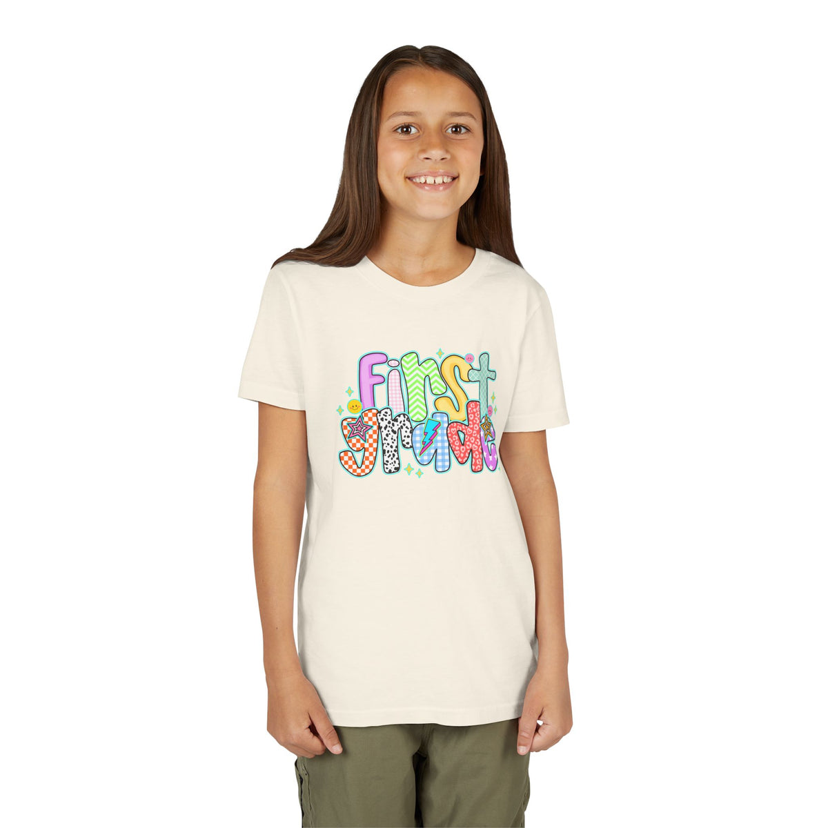 1st grade back to school doodle Youth Graphic Tee