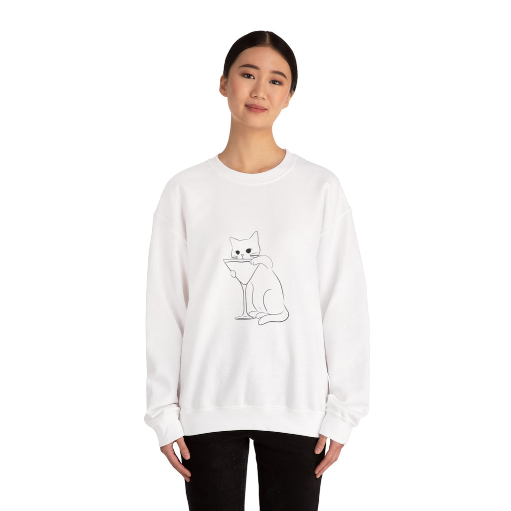 Cat Minimalist Crewneck Sweatshirt