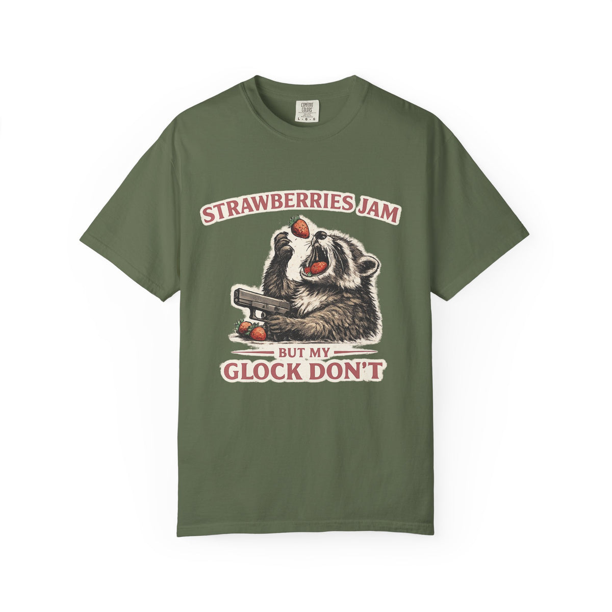 “Strawberries Jam But My Glock Don’t” Graphic T-Shirt
