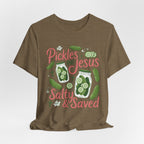 Pickles and Jesus Salty & Saved T-Shirt