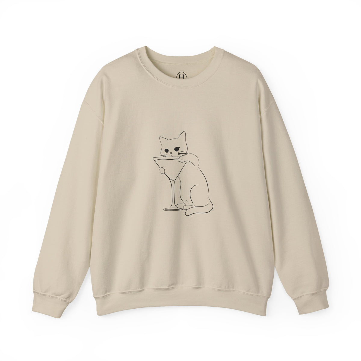Cat Minimalist Crewneck Sweatshirt