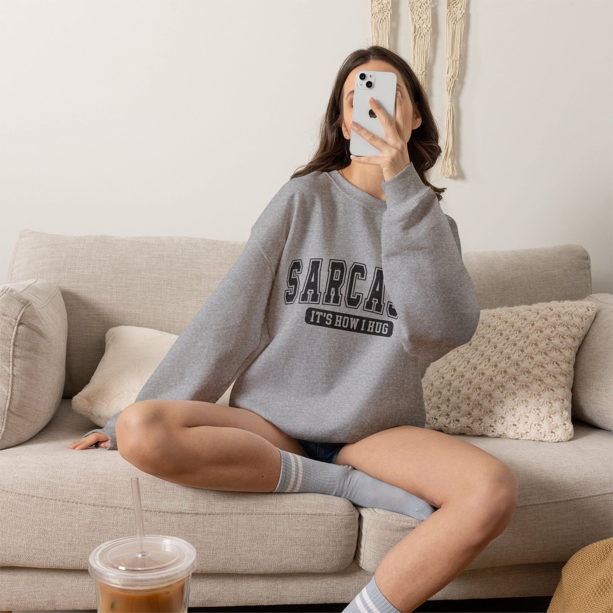 "Sarcasm: It's How I Hug" Graphic Pullover