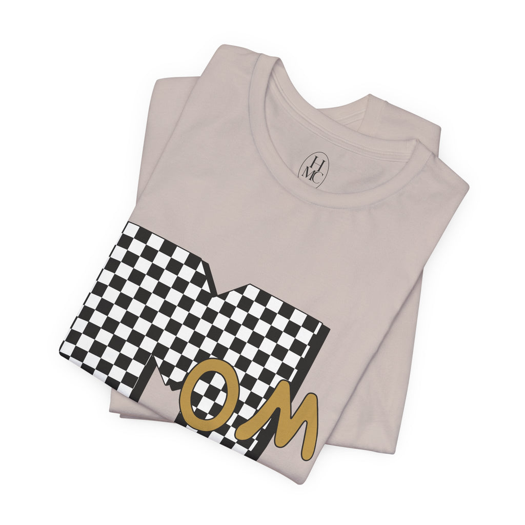 Checkerboard 'Mom' Graphic Tee
