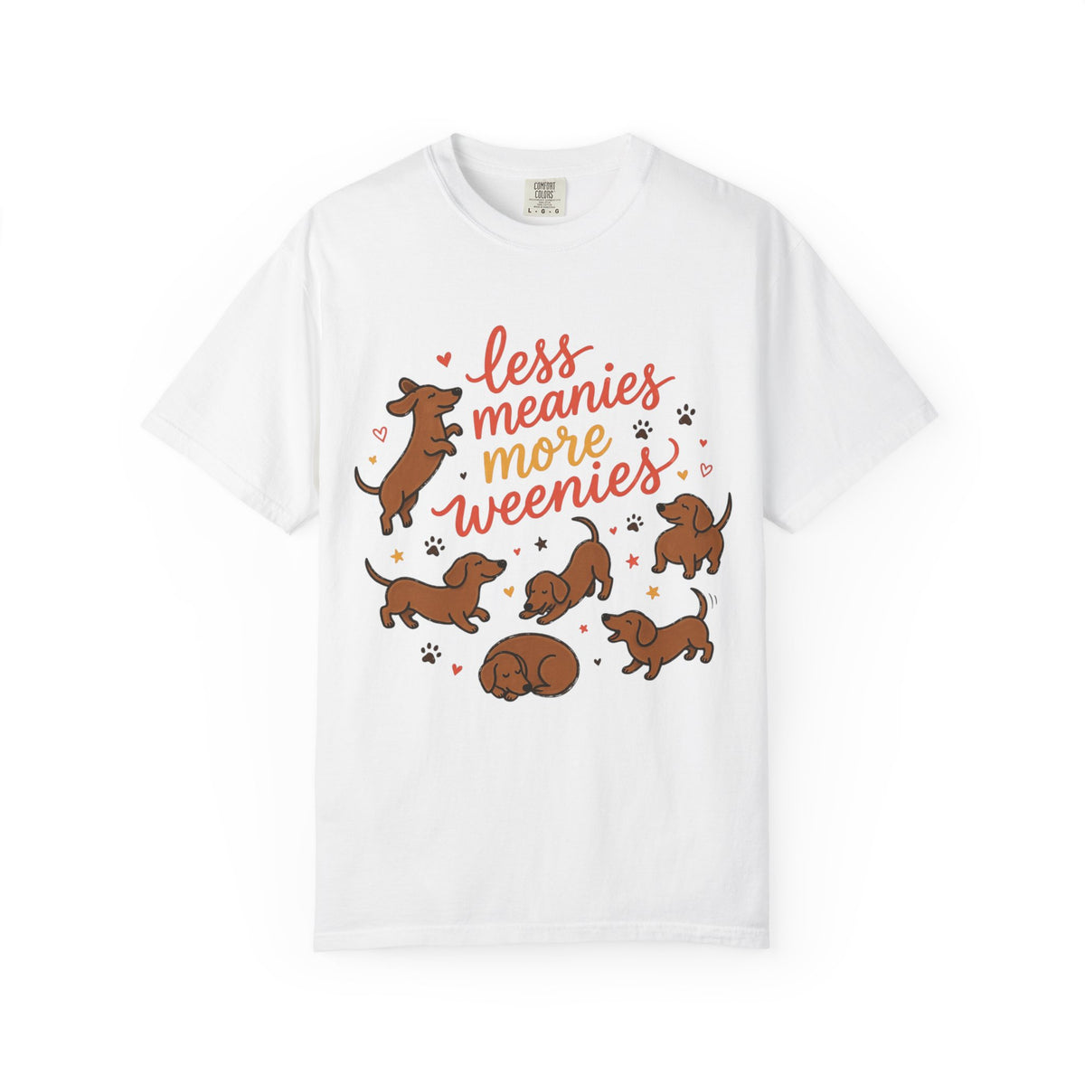 Less Meanies More Weenies Dachshund Graphic T-Shirt