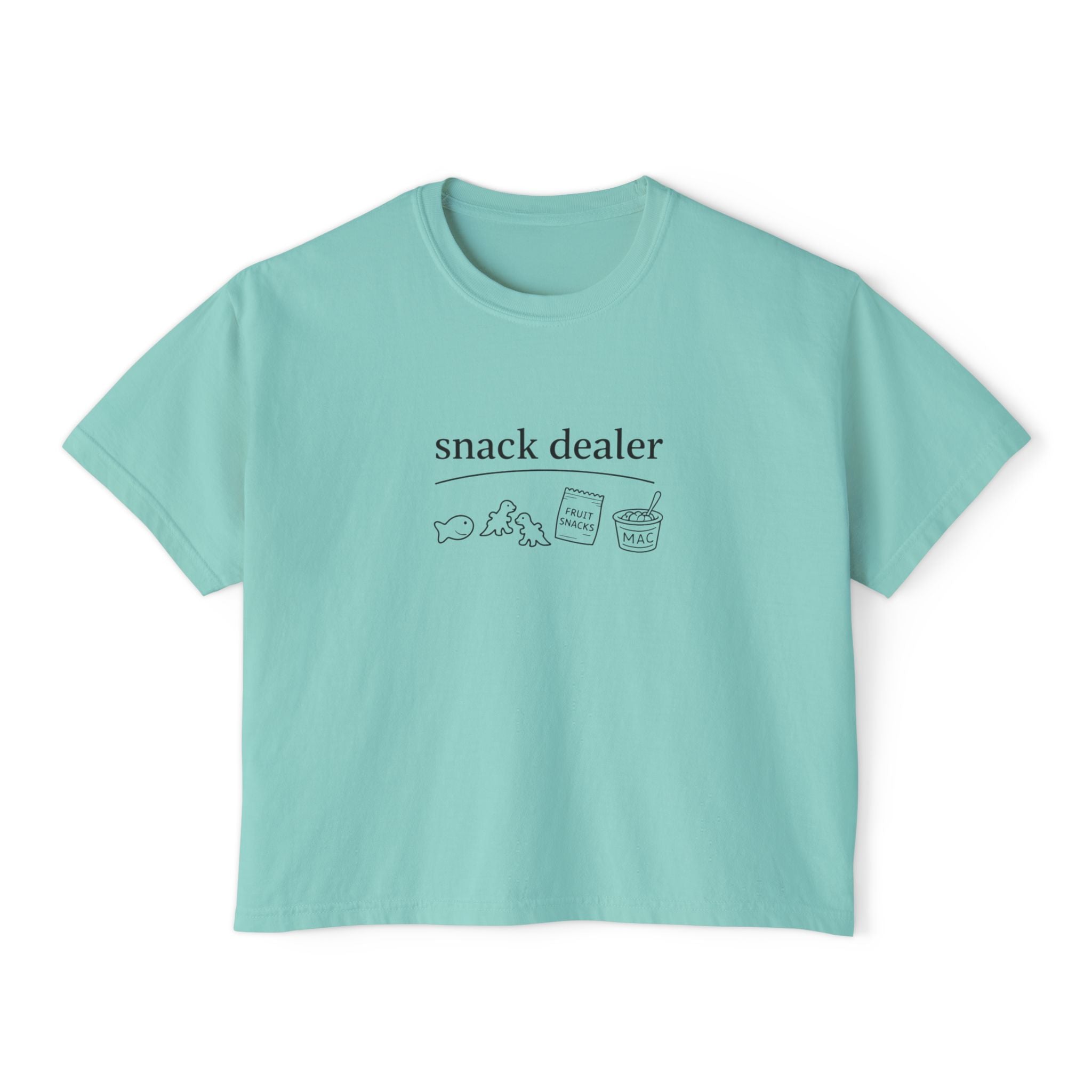 Snack Dealer Womens Boxy Crop Tee
