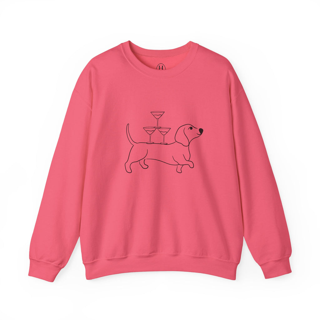 Dachshund Cocktail Crewneck Sweatshirt