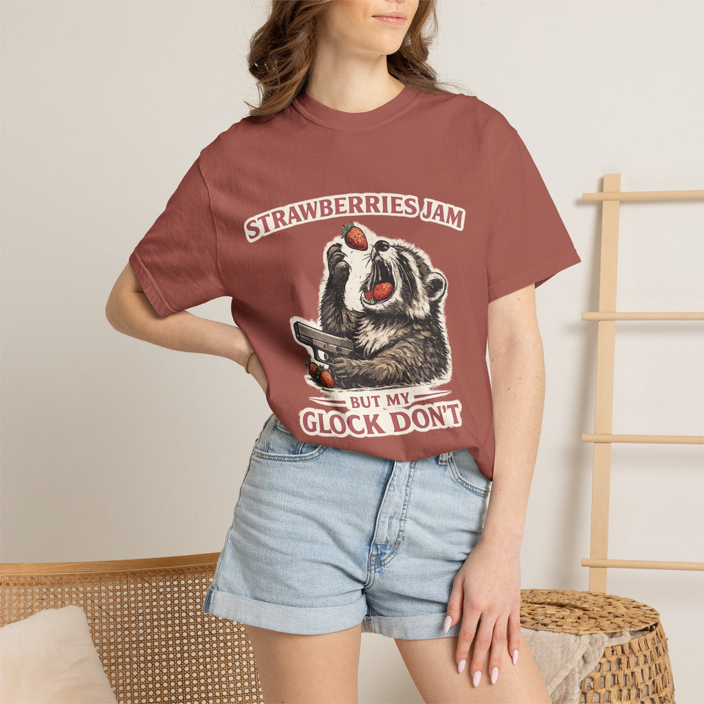 “Strawberries Jam But My Glock Don’t” Graphic T-Shirt