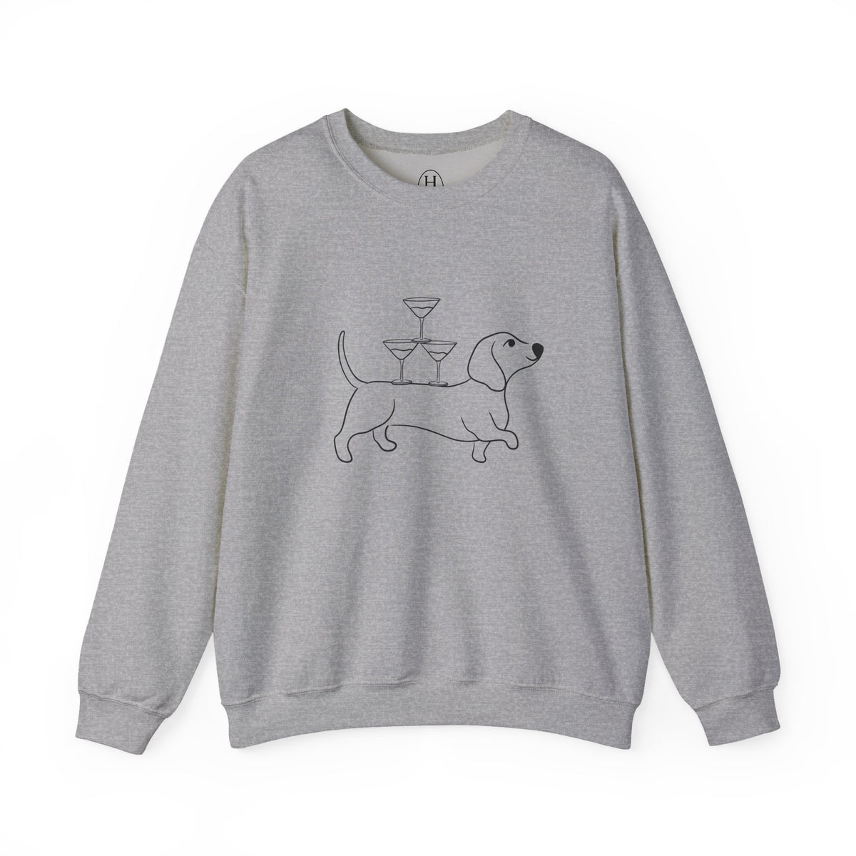 Dachshund Cocktail Crewneck Sweatshirt