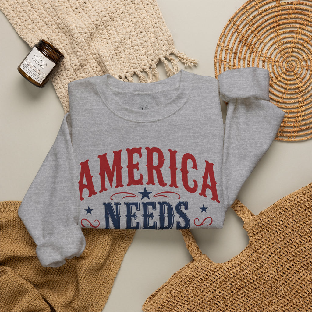 America Needs Cowgirls Sweatshirt