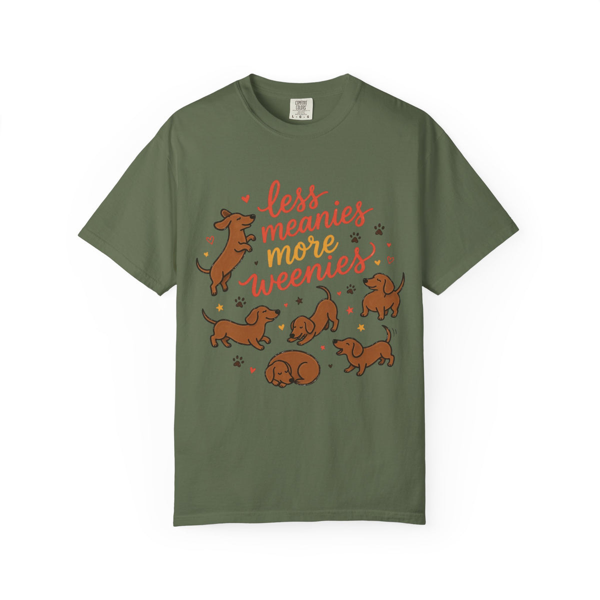 Less Meanies More Weenies Dachshund Graphic T-Shirt