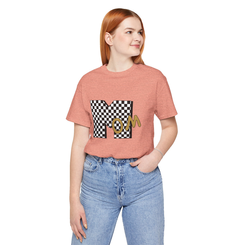 Checkerboard 'Mom' Graphic Tee
