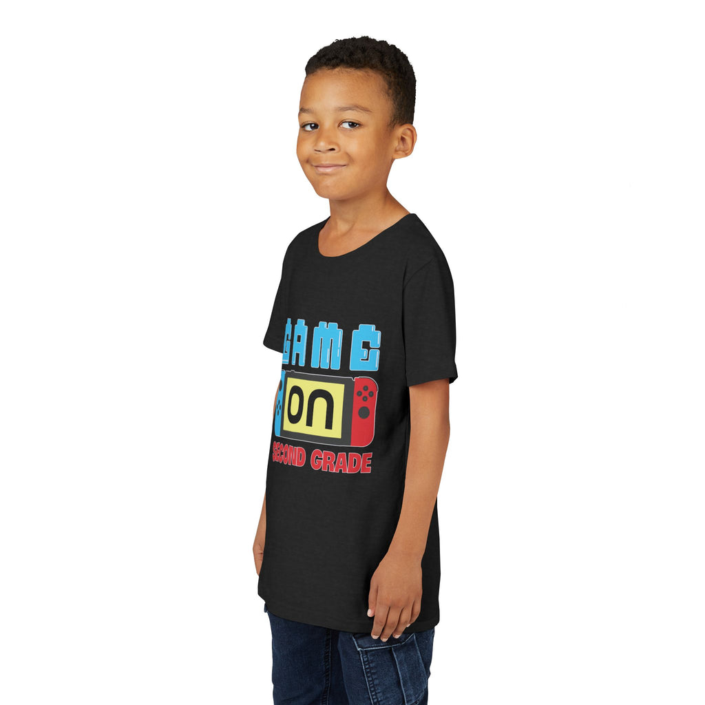 "Game On" Second Grade Gamer Shirt (Custom Name)
