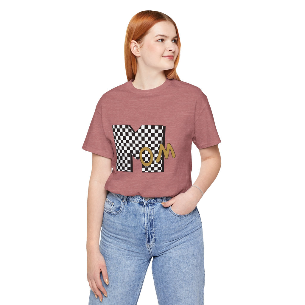 Checkerboard 'Mom' Graphic Tee