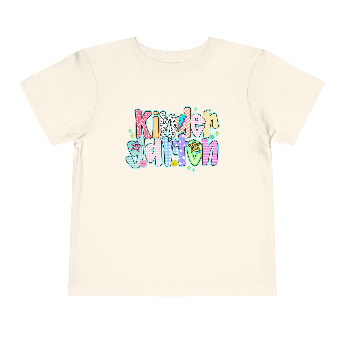 Kindergarten Back To School Doodle Script - Toddler Graphic T-shirt
